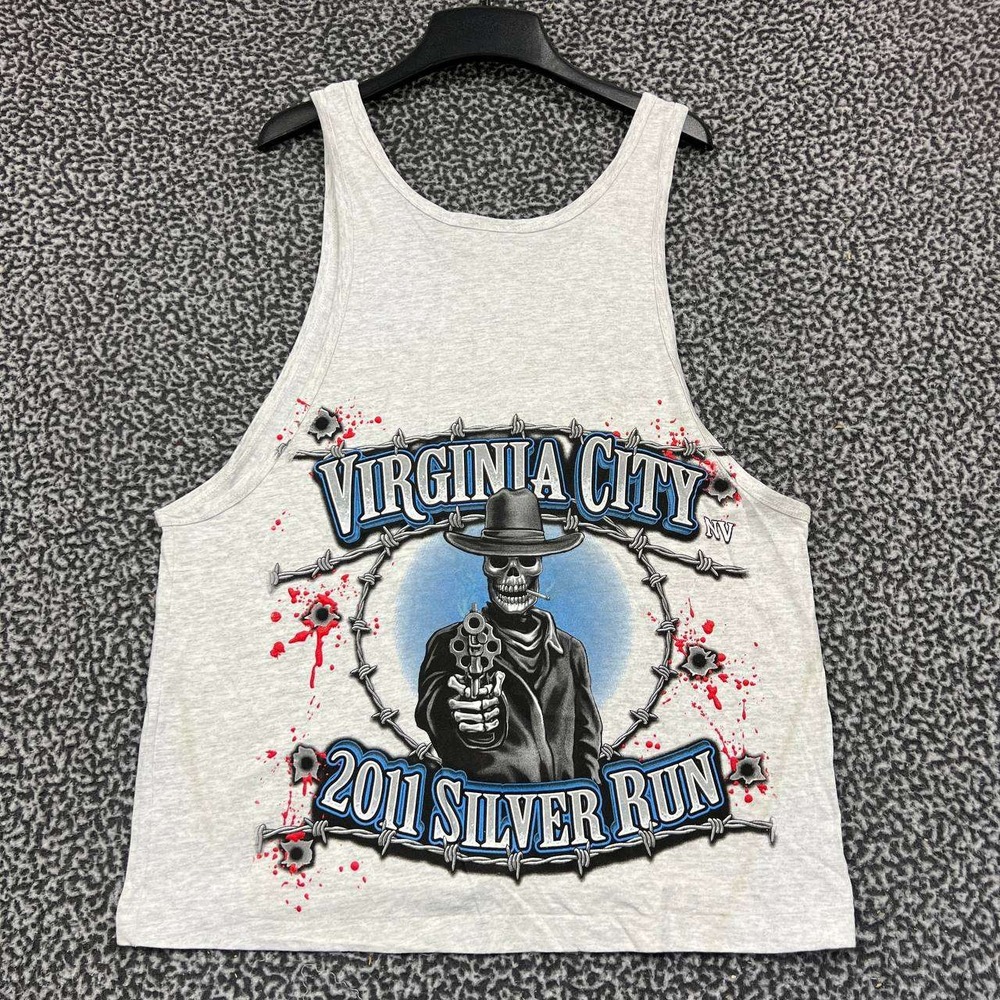 Vintage Virginia City Silver Run Shirt Men Medium Gray‎ Bodymaster Deadstock New